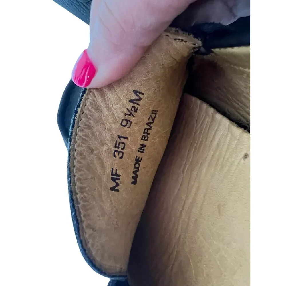 Mercanti Fiorentini Driving Loafer Black Leather 9.5M